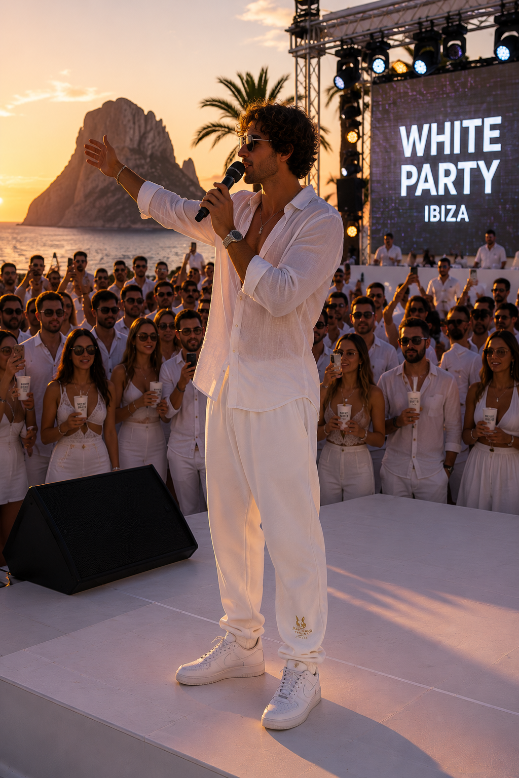 Bunny Island Ibiza 2026 – White Party Gold Edition Joggers